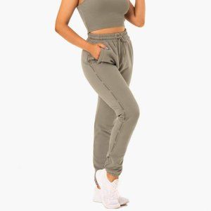 Base High Waisted Track Pants - Khaki - XS